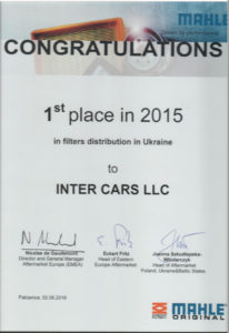 INTER CARS UKRAINE найкращий в дистрибуції фільтрів KNECHT в Україні