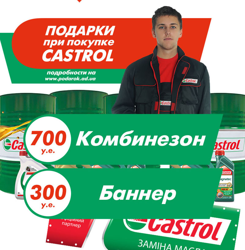 Акция - подарки при покупке CASTROL!