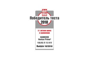 Шины Hankook заняли первое место в летних тестах шин Auto Bild 2018