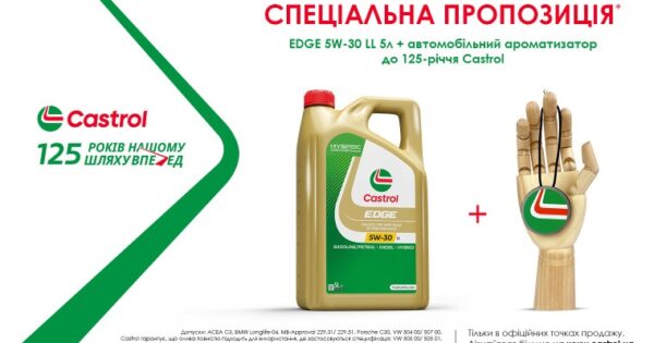 Спеціальна пропозиція до 125-річчя бренду Castrol