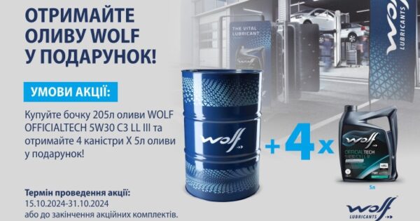 Акція WOLF (205+4х5L)