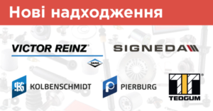 Нові надходження: Kolbenschmidt, Pierburg, Victor Reinz, Singeda, Tedgum