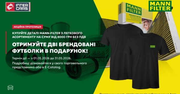 Акція на запчастини MANN-FILTER