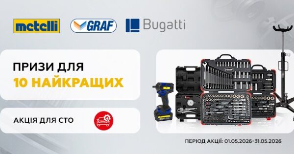Акційні пропозиції для СТО від METELLI, GRAF та BUGATTI у BM Parts